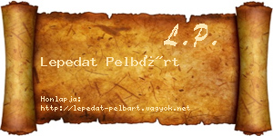 Lepedat Pelbárt névjegykártya